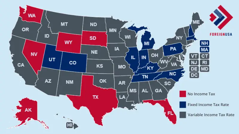 List of states by income tax rate - See all 50 of them [with interactive  map]